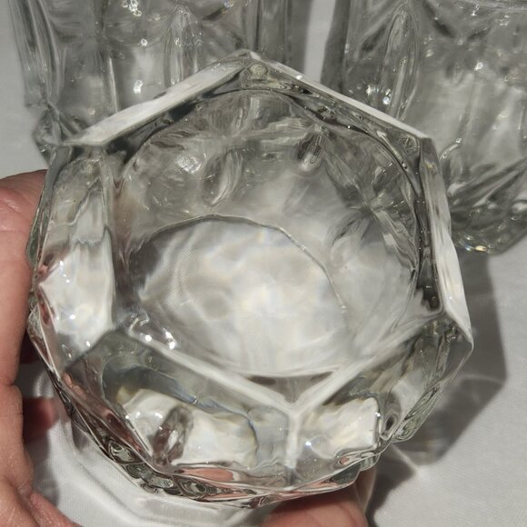 Set of 3 Cristal d'Arques Whiskey Rock Glasses with Intricate Starburst Design - Picture 5 of 6